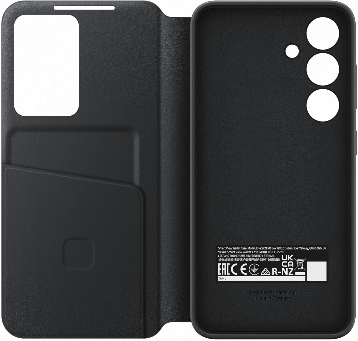 Samsung Galaxy S24 Smart View Wallet Case | Black Samsung Galaxy S24 Smart View Wallet Case | Black